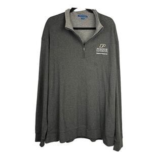 PURDUE University Men’s 3X Double Layer Jersey Knit Quarter Zip Shirt Colligate